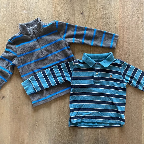 Two 4T GAP Long Sleeve Tops Striped -Q7 - Picture 1 of 6